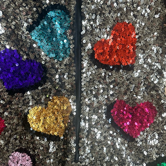 Alice + Olivia Gold Heart Sequin Mini Dress, Size 4, Brand New - Picture 12 of 15